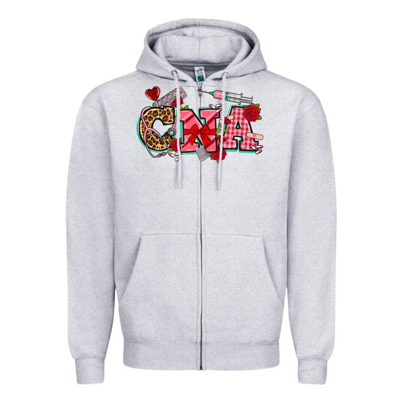 Valentines Day Cna Zipper Hoodie by NancyCooperArtShop | Teevron