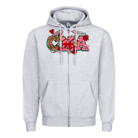 Heather Grey valentines day cna Zipper Hoodie - NancyCooperArtShop