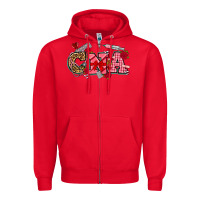 Red valentines day cna Zipper Hoodie - NancyCooperArtShop