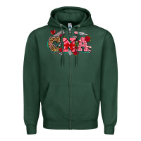 Sports Green valentines day cna Zipper Hoodie - NancyCooperArtShop