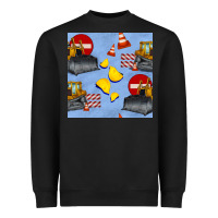 Black bulldozer seamles pattern Heavyweight Sweatshirt - BundleAndBundleShop