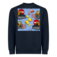 Navy bulldozer seamles pattern Heavyweight Sweatshirt - BundleAndBundleShop