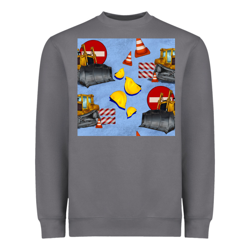 Bulldozer Seamles Pattern Heavyweight Sweatshirt by BundleAndBundleShop | Teevron