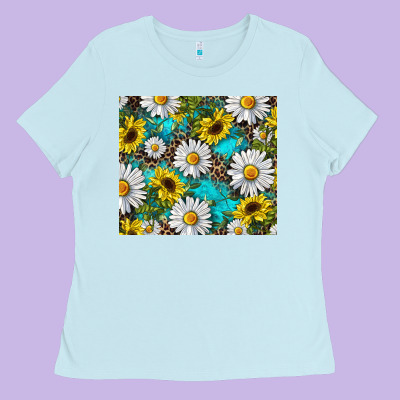Ladies Tee Daisy and sunflower