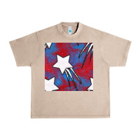 French Oak Glitter 4th Of July Seamless Pattern Urban Heavy Tee - BundleAndBundleShop