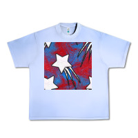 Grape Ice Glitter 4th Of July Seamless Pattern Urban Heavy Tee - BundleAndBundleShop