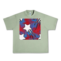 Oil Green Glitter 4th Of July Seamless Pattern Urban Heavy Tee - BundleAndBundleShop