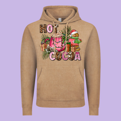 Hot Cocoa Vintage Hoodie Designed By Adodesignshop