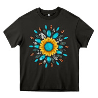 Asphalt gemstone sunflower Heavy Core Tee - Artiststas