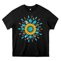 Black gemstone sunflower Heavy Core Tee - Artiststas