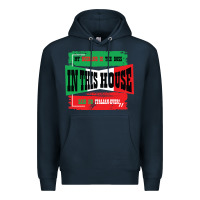 Navy MY HUSBAND IS THE BOSS IN THIS HOUSE SAID NO ITALIAN EVER Premium Hoodie - Bettercallsaul