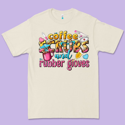 Coffee Scrubs And Rubber Gloves Premium Tee Designed By Texasbilliewilder