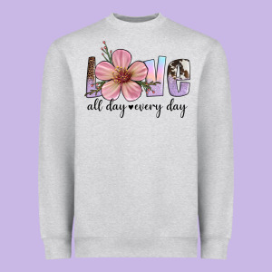 Love All Day Every Day Heavyweight Sweatshirt Designed By Artiststas