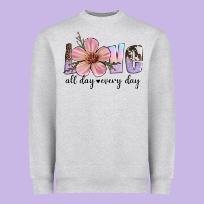 Love All Day Every Day Heavyweight Sweatshirt Designed By Artiststas