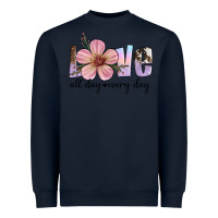Navy love all day every day Heavyweight Sweatshirt - Artiststas