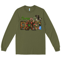 Army Green Christmas Army Dad Long Sleeve Tee - NancyCooperArtShop