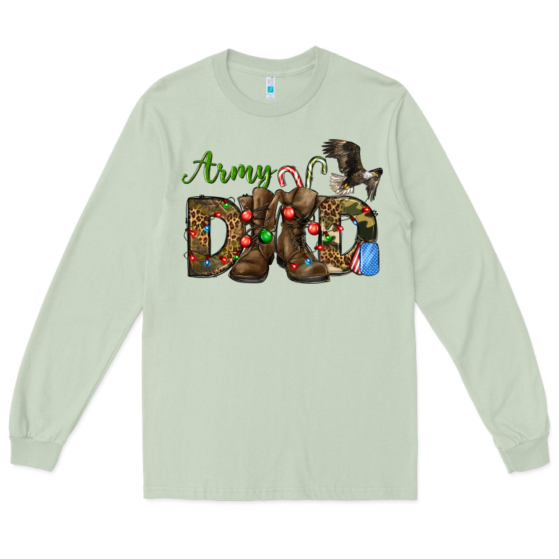 Christmas Army Dad Long Sleeve Tee by NancyCooperArtShop | Teevron