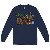 Navy Christmas Army Dad Long Sleeve Tee - NancyCooperArtShop