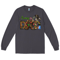 Smoke Christmas Army Dad Long Sleeve Tee - NancyCooperArtShop