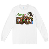 White Christmas Army Dad Long Sleeve Tee - NancyCooperArtShop