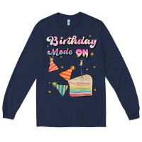 Navy birthday mode on Long Sleeve Tee - JahusDesignShop