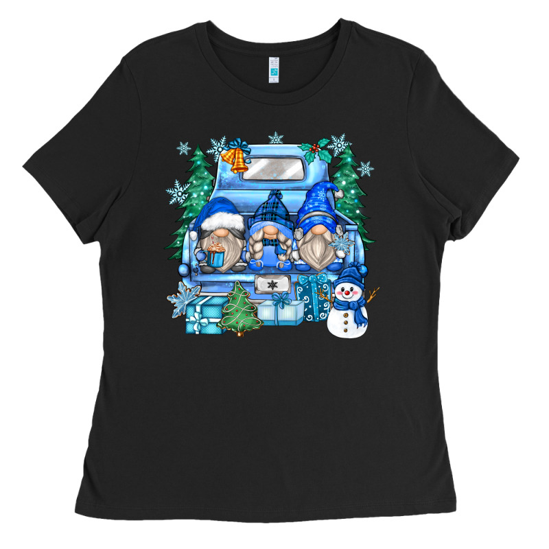 Snowman Gnome Truck Ladies Tee by Zillion Design Studio | Teevron