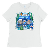 White snowman gnome truck Ladies Tee - Zillion Design Studio