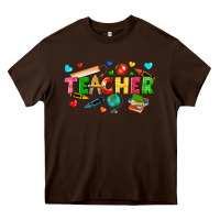 Chocolate Brown teacher Heavy Core Tee - texasbilliewilder