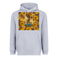 Heather Grey be kind bee and sunflowers Heavyweight Hoodie - Artiststas
