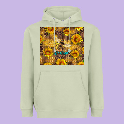 Be Kind Bee And Sunflowers Heavyweight Hoodie Designed By Artiststas