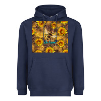 Navy be kind bee and sunflowers Heavyweight Hoodie - Artiststas