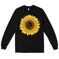 Black giganteus sunflower Long Sleeve Tee - LillyAllenDesigns