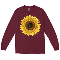 Burgundy giganteus sunflower Long Sleeve Tee - LillyAllenDesigns