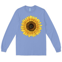 Colony Blue giganteus sunflower Long Sleeve Tee - LillyAllenDesigns