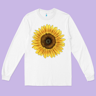 Giganteus Sunflower Long Sleeve Tee Designed By Lillyallendesigns