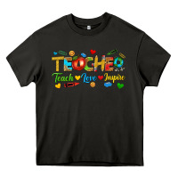 Asphalt teacher teach love inspire tbw Heavy Core Tee - texasbilliewilder