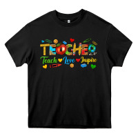 Black teacher teach love inspire tbw Heavy Core Tee - texasbilliewilder