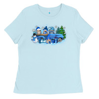 Baby Blue snow gnome truck Ladies Tee - Zillion Design Studio