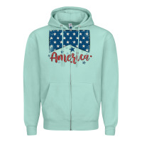 Seafoam America Zipper Hoodie - MaliasSmallBusiness