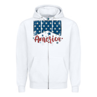 White America Zipper Hoodie - MaliasSmallBusiness