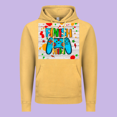 Finish Him Vintage Hoodie Designed By Jahusdesignshop