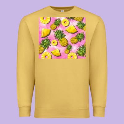 Pink Pineapple Premium Sweatshirt Designed By Barkaloodesign