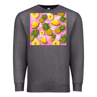 Charcoal Heather pink pineapple Premium Sweatshirt - BarkalooDesign