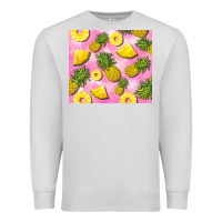 Dove Grey pink pineapple Premium Sweatshirt - BarkalooDesign