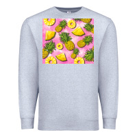 Heather Grey pink pineapple Premium Sweatshirt - BarkalooDesign
