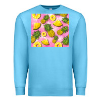 Ocean Blue pink pineapple Premium Sweatshirt - BarkalooDesign