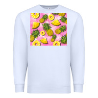 White pink pineapple Premium Sweatshirt - BarkalooDesign