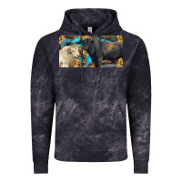 Cloud Black Charolais and black angus bull with sunflower and leopard Vintage Hoodie - RanaPortraitStore