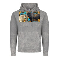 Cloud Rock Charolais and black angus bull with sunflower and leopard Vintage Hoodie - RanaPortraitStore