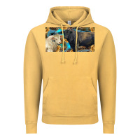 Vintage Mustard Charolais and black angus bull with sunflower and leopard Vintage Hoodie - RanaPortraitStore